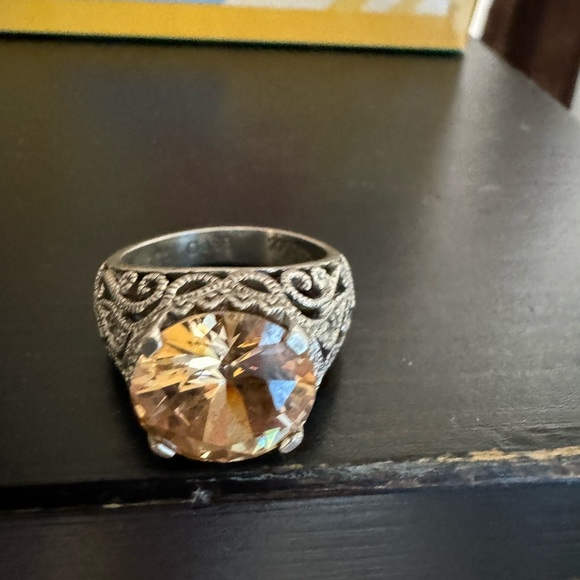 Espo Jubilee Joe Esposito Sterling Silver Peach CZ Ring Size 7 - Picture 9 of 9